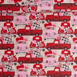 View of Trucks of Love - 100% Cotton