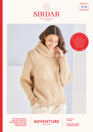 Roll Neck Sweater in Sirdar Adventure Super Chunky (10186) - PDF