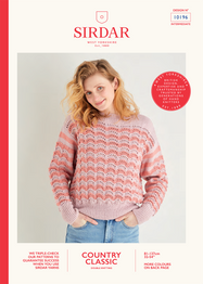 Lace Chevron Sweater in Sirdar Country Classic DK (10196) - PDF