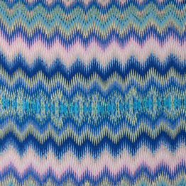 Pastel Soundwave Abstract Stripe Micro-Pleated Polyester - Per ¼ Metre