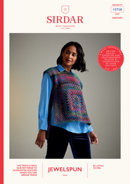Twilight Terrace Tabard in Sirdar Jewelspun Aran (10728) - CROCHET - PDF
