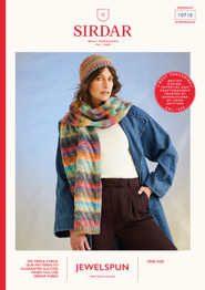 Sea Breeze Hat & Scarf in Sirdar Jewelspun w/Wool Chunky (10710) - PDF