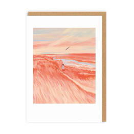 Greeting Card - Red Grass Fields