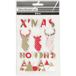 3D Stickers (15pcs) - Reindeer