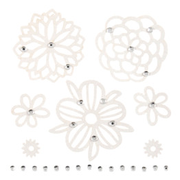 Craft Embellishments (8pcs) - Filigree Flowers