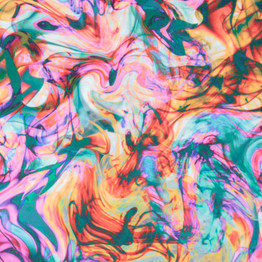 Cupro/Viscose Neon Oil Slick - Per ¼ Metre