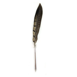 Quill Ballpoint Pen: Silver Pheasant