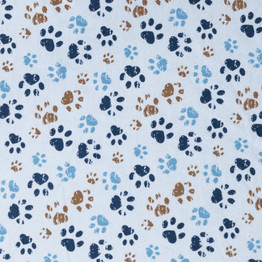 Cotton Flannel: Paws - Per ½ Metre