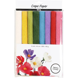 High Quality Crepe Paper Pack (8pcs) - Brights