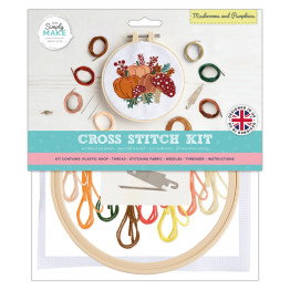 Cross Stitch Kit - Mushrooms & Pumpkins