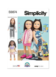 18" 90's Inspired Doll Clothes in Simplicity (S9874)