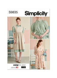 Dress & Pinafore Apron by Elaine Heigl in Simplicity Misses’ (S9835)