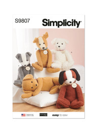 24” Poseable Plush Animals by Elaine Heigl Designs in Simplicity (S9807)