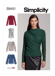 Draped Knit Tops in Simplicity Misses' (S9451)