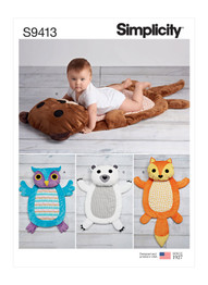 Baby Tummy Time Animal Mats in Simplicity (S9413)