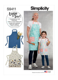 Children's & Misses' Easy Sew Aprons in Simplicity (S9411)