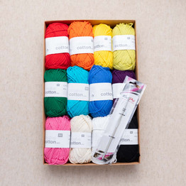 Rico Creative Cotton Aran Crochet Kit - Brights