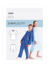 Boy's/Girl's V-Neck Shirts, Gown, Shorts & Pants in Simplicity Kids (S9209)