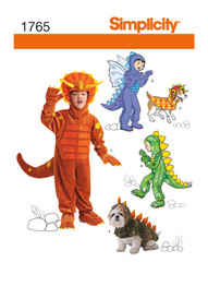 Dog, Dinosaur & Dragon Costumes in Simplicity Kids (S1765)