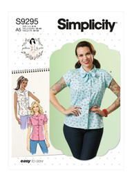 Button Front Top in Simplicity Misses' (S9295)