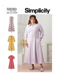 Button Front Dresses in Simplicity (S9260)