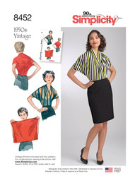 Misses' 1950's Knit Blouse in Simplicity Vintage (S8452)