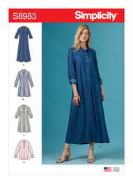 Dresses w/Sleeve Variation in Simplicity Misses' (S8983)