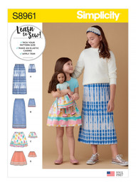 Easy-Sew Skirts in Simplicity Kids (S8961)