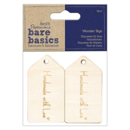 Bare Basics Wooden Tags (6pcs) - Handmade With Love