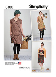 Dottie Angel Frock Wrap & Slip Dress in Simplicity Misses' (S8186)
