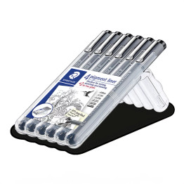 Staedtler Pigment Liner (5pk + 1 FREE) - Black