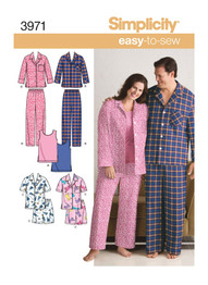 Unisex Plus Size Sleepwear in Simplicity (S3971)
