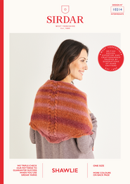 Triangular Lace Leaf Shawl in Sirdar Shawlie (10214) - PDF
