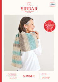 Long Textured Wrap Shawl in Sirdar Shawlie (10215) - PDF