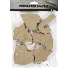 Papier-mâché Set (6pcs) - Christmas Ornaments