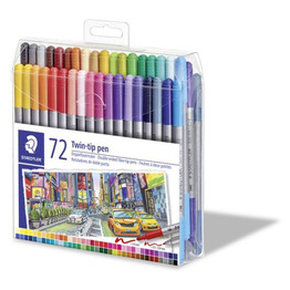 Staedtler 3200 Double Ended Fibre-Tip Pens (72pk)