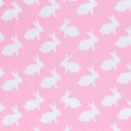 Anti-Pil Fleece: Bunnies on Pink - Per ½ Metre