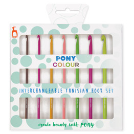 Pony Colour Interchangable Tunisian Crochet Hook Set