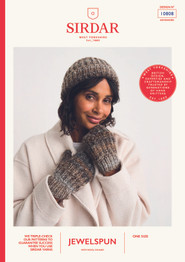 Marbled Hat & Mittens in Sirdar Jewelspun w/Wool Chunky (10808) - PDF