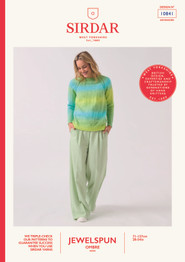 Round the Raglan Sweater in Sirdar Jewelspun Ombre Aran (10841) - PDF