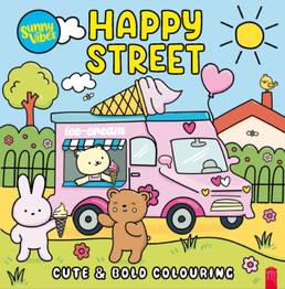 Happy Street: Cute and Bold Colouring by Sunny Vibes