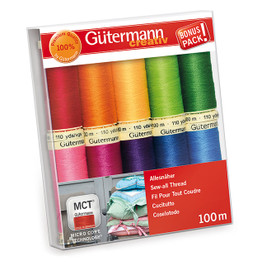 Gutermann Sew All Thread Set (10pk) - Assorted Brights