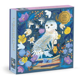 Jigsaw Puzzle (500pcs) - Celestial Owl Gold Foil