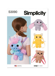 Plush Animal Backpacks in Simplicity Kids (S3090)
