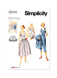 1950's Misses' Two Piece Playsuit in Simplicity Vintage (S3115)