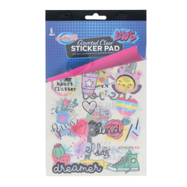 Assorted Clear Sticker Pad (6pcs) - Love