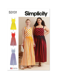 Pleated Skirt Dresses in Simplicity Misses' (S3131)