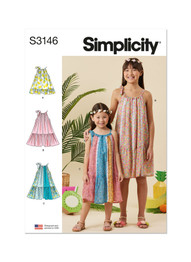 Girls' Halter Dresses in Simplicity Kids (S3146)