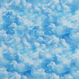 Earthly Delights: Sky in Blue, Light Blue & White - 100% Cotton