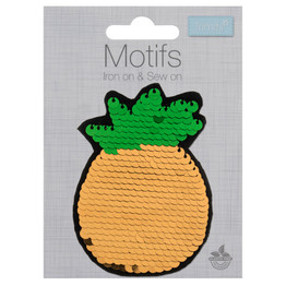 Iron on & Sew on Motif - Flip Sequin Pineapple